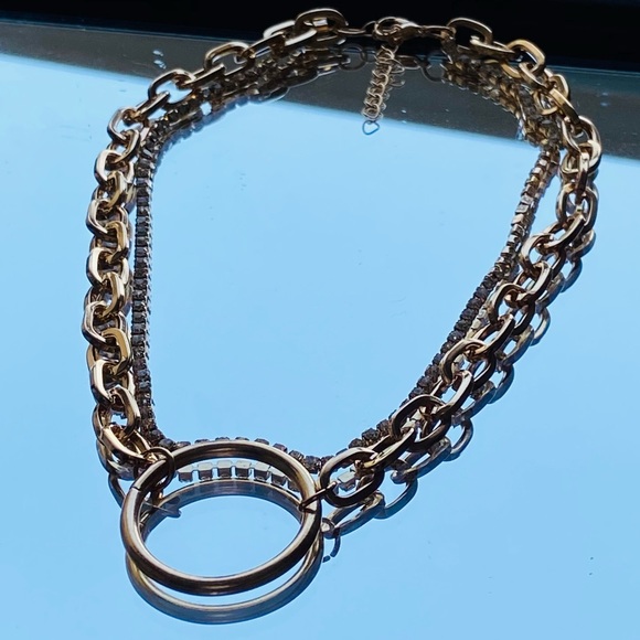 Chunky ring chain double layer choker - Picture 6 of 8